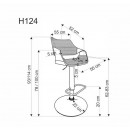 Стул барный HALMAR H124 черный/орех